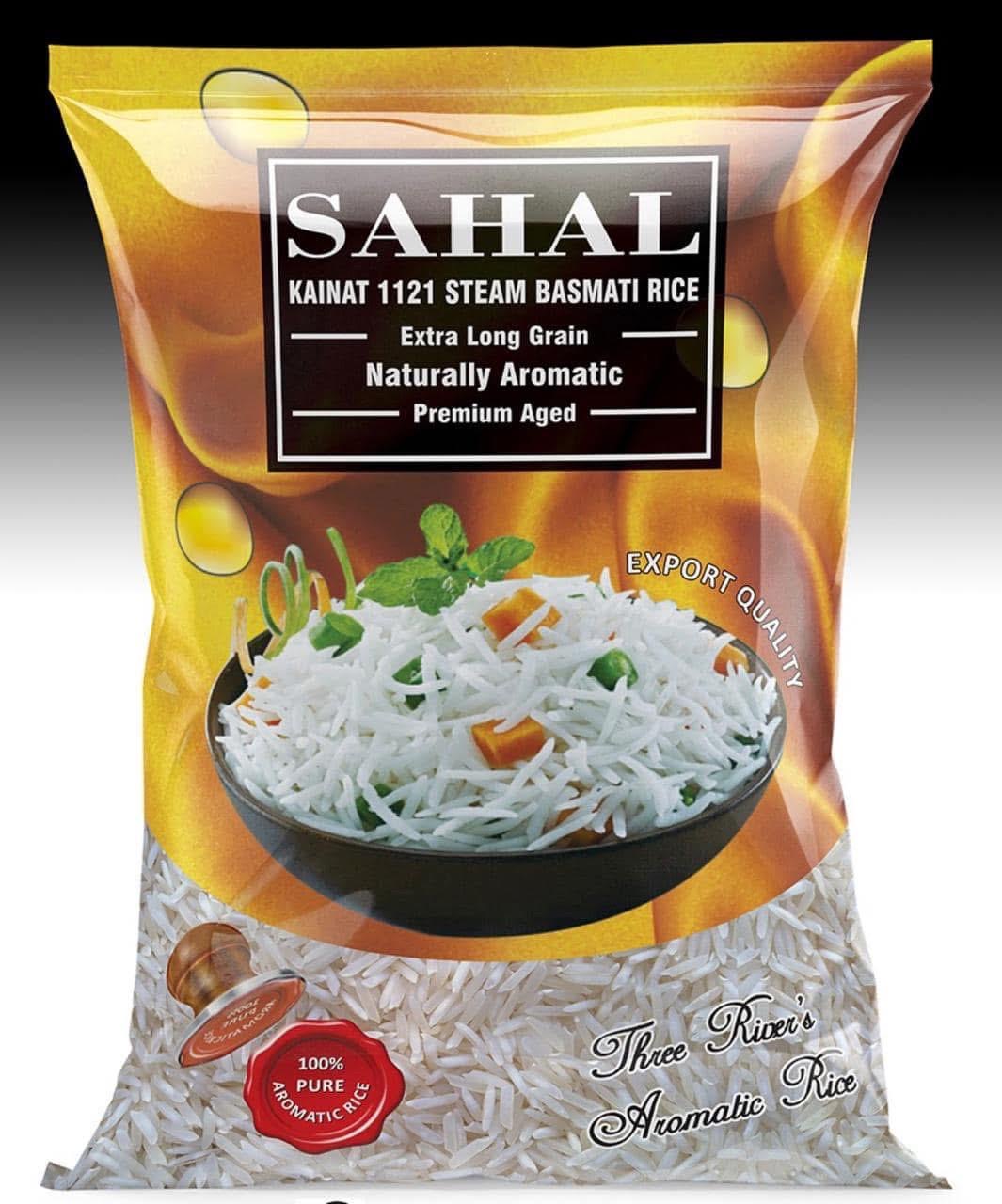 Sahal Kainat 1121 Steam Basmati Rice packaging